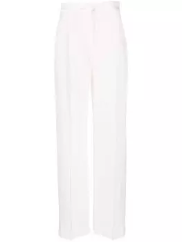Alberta Ferretti прямые брюки строгого кроя, белый