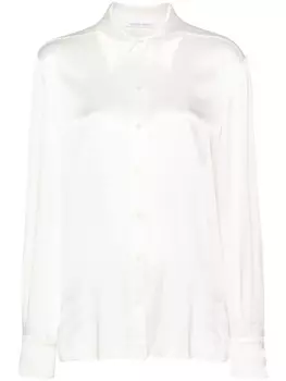 Alberta Ferretti рубашка с заостренным воротником, нейтральный цвет