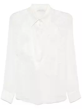 Alberta Ferretti рубашка со шнуровкой, белый