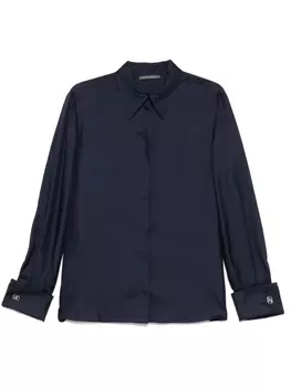 Alberta Ferretti шелковая рубашка, синий