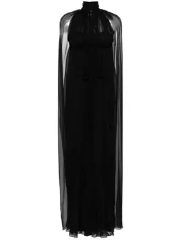 Alberta Ferretti шелковое платье макси, черный