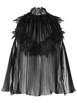 Alberta Ferretti шелковый топ без рукавов, черный