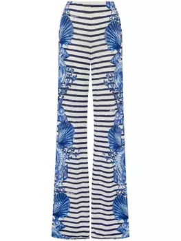 Alberta Ferretti широкие брюки в полоску, белый