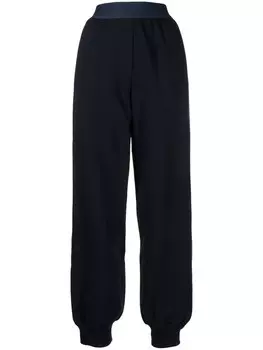 Alberta Ferretti спортивные брюки с логотипом на поясе, синий