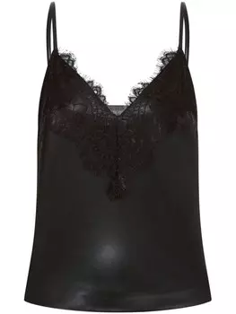 Alberta Ferretti топ с кружевом, черный