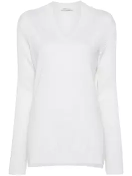 Alberta Ferretti топ с V-образным вырезом, белый