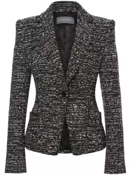 Alberta Ferretti твидовый блейзер, черный