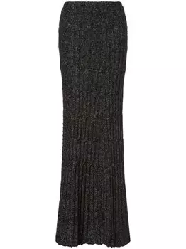 Alberta Ferretti юбка-карандаш макси фактурной вязки, черный