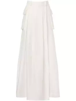 Alberta Ferretti юбка карго с завышенной талией, белый
