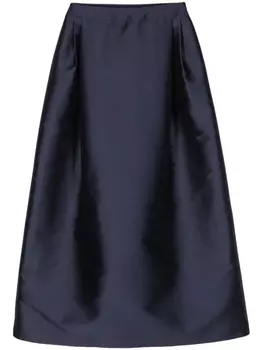 Alberta Ferretti юбка макси Mikado А-силуэта, синий