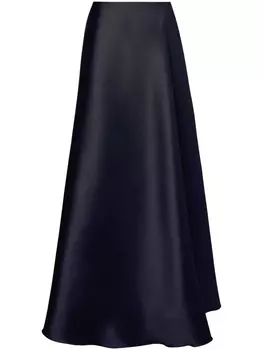 Alberta Ferretti юбка макси с завышенной талией, синий
