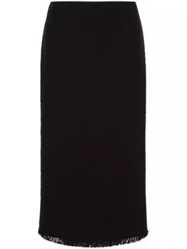 Alberta Ferretti юбка миди из вирджинской шерсти, черный