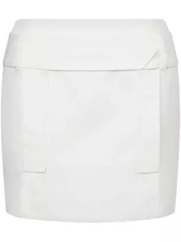 Alberta Ferretti юбка мини с карманами, белый