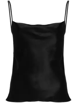 Alberta Ferretti укороченный атласный топ, черный