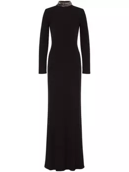 Alberta Ferretti вечернее платье с кристаллами, черный