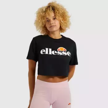 Alberta Укороченный Ellesse Женская футболка, чёрный