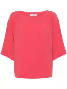 Alberto Biani блузка с вырезом-лодочкой, розовый