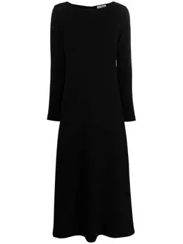 Alberto Biani платье миди с длинными рукавами, черный