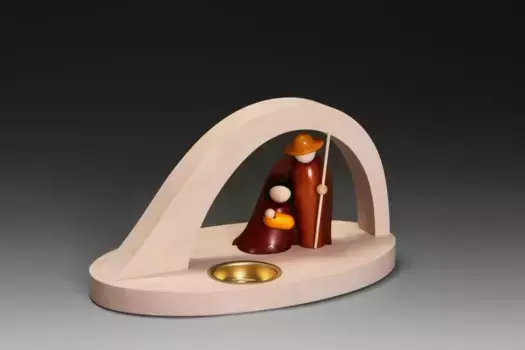 Albin Preissler Подсвечник "Безопасность, Рождественские украшения" 22х12х13 см, цвет natur