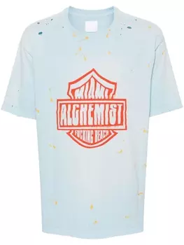 Alchemist футболка с эффектом потертости и логотипом, синий