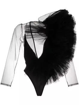 Alchemy боди из тюля из коллаборации с Lia Aram, черный