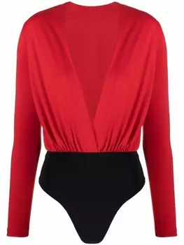 Alchemy боди с глубоким V-образным вырезом из коллаборации с Lia Aram, красный