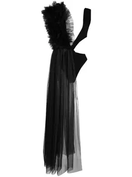 Alchemy боди с оборками из коллаборации с Lia Aram, черный