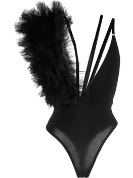 Alchemy боди с тюлем из коллаборации с Lia Aram, черный