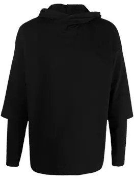 Alchemy многослойное худи с приспущенными плечами, черный