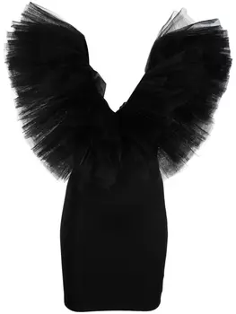 Alchemy платье мини с тюлем, черный