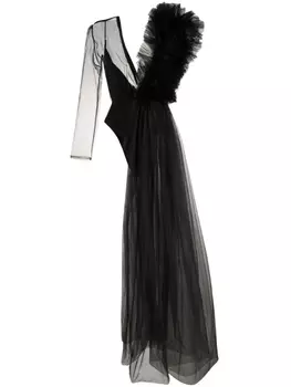 Alchemy топ с оборками, черный