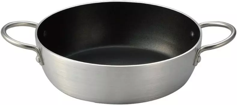 Alcube S-1042 Двуручная кастрюля, серебро, 7,1 дюйма (18 см), семейная кастрюля Demi Pro HOKURIKUALUMI, Silver