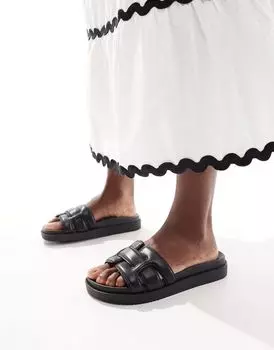 ALDO – Wylalaendar – Черные кожаные сандалии со стелькой
