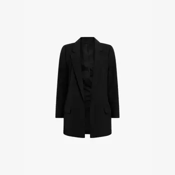 Aleida tri однобортный пиджак прямого кроя из эластичной ткани Allsaints, черный