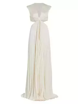 Alejandra Плиссированное платье с вырезами A.L.C., белый