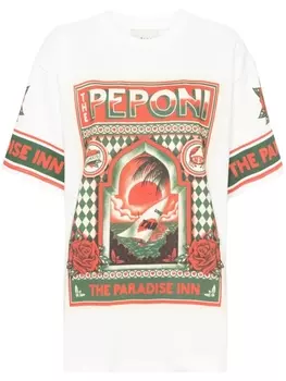 ALEMAIS футболка из органического хлопка с принтом, белый