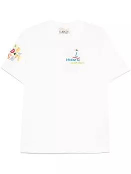 ALEMAIS футболка с вышивкой, белый