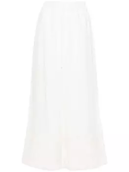 ALEMAIS льняные брюки с вышивкой Pegasus, белый