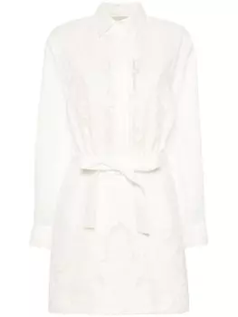 ALEMAIS мини-платье с поясом Pegasus, белый