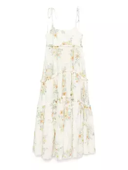 ALEMAIS платье с цветочным принтом, нейтральный