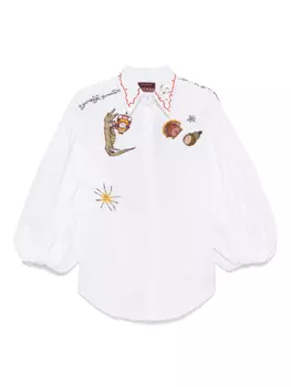 ALEMAIS рубашка с вышивкой, белый