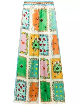 ALEMAIS широкие брюки из шелка Rummy, нейтральный цвет