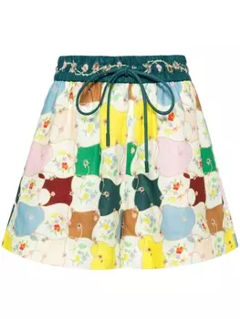 ALEMAIS шорты Everly с принтом, нейтральный цвет