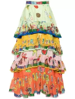 ALEMAIS юбка макси Players, зеленый