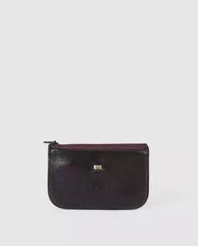 Alep мужской коричневый кожаный кошелек на молнии Alep, коричневый