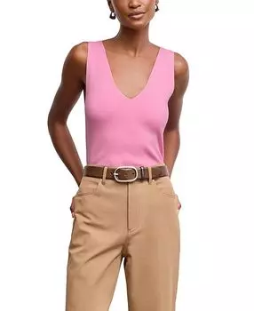 Алесия Топ с V-образным вырезом - 365Knit M.M.LaFleur, розовый