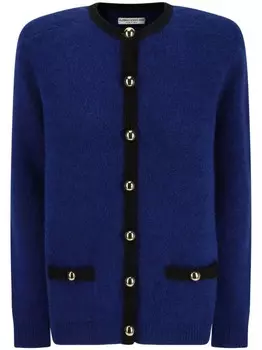 Alessandra Rich кардиган оверсайз, синий