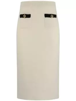 Alessandra Rich собираюсь надеть юбку миди, белый