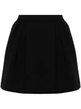 Alessandra Rich юбка мини из вирджинской шерсти, черный