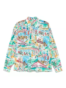 Alessandro enriquez рубашка с принтом, розовый